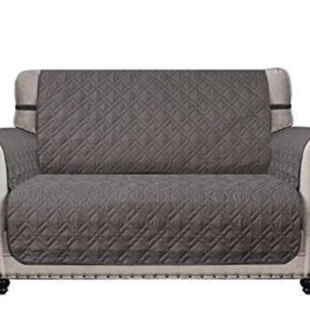 Ameritex Loveseat Cover Water-Resistant Quilted Furniture Protector with Ba (SR)